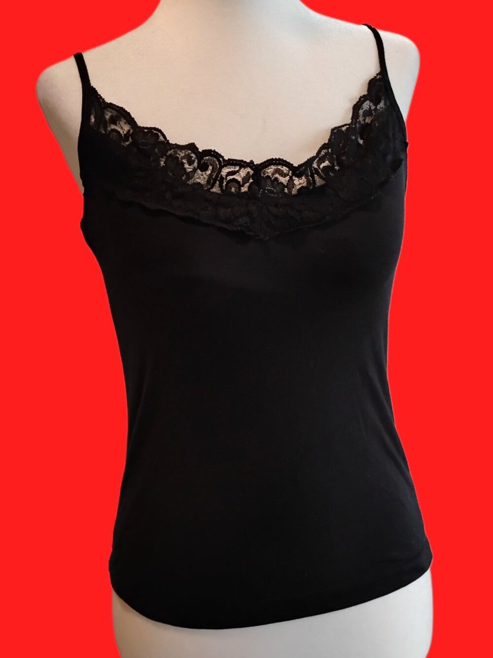 OLD NAVY PERFECT FIT CAMI TANK TOP SIZE SMALL BLACK